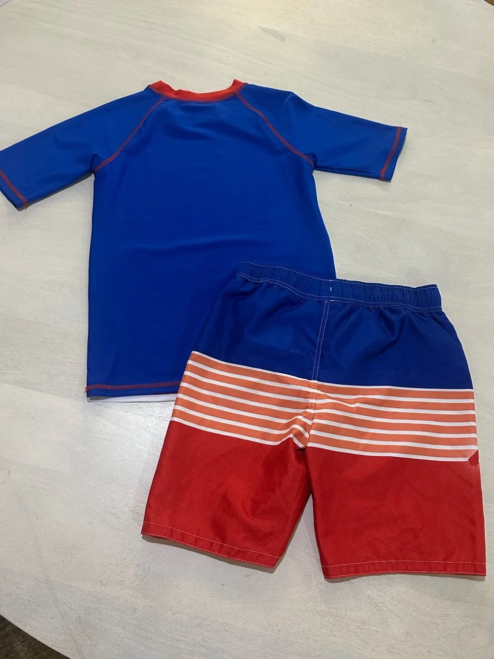 Marvel. Captain America Swim Top and Short Set.